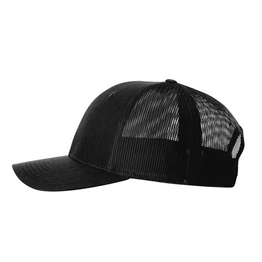 Black Hat with Leather Patch